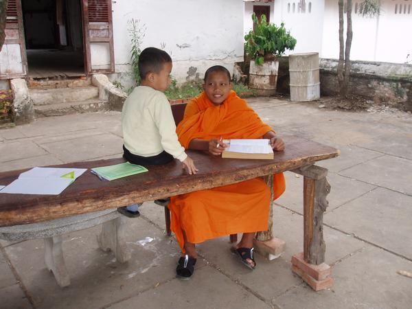 Young Monk at Work