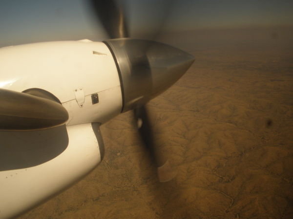 flying over Namibia