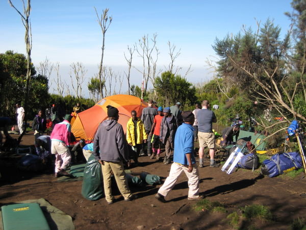 Our Great Porters Breaking Camp