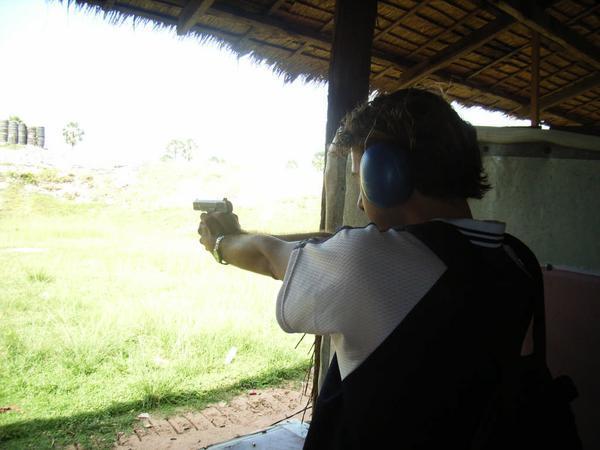 Shooting a handgun