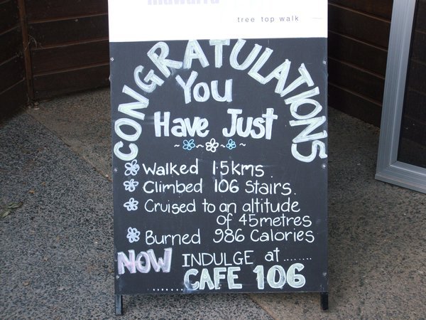 The sign at the kiosk
