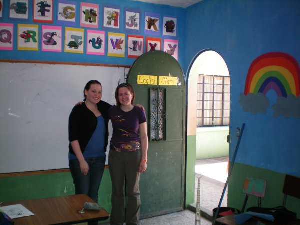 Amanda and I in our new classroom!