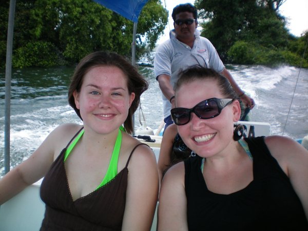 Enjoying our boat ride