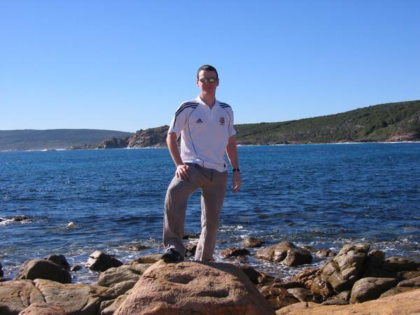 Andrew at Cave Rocks