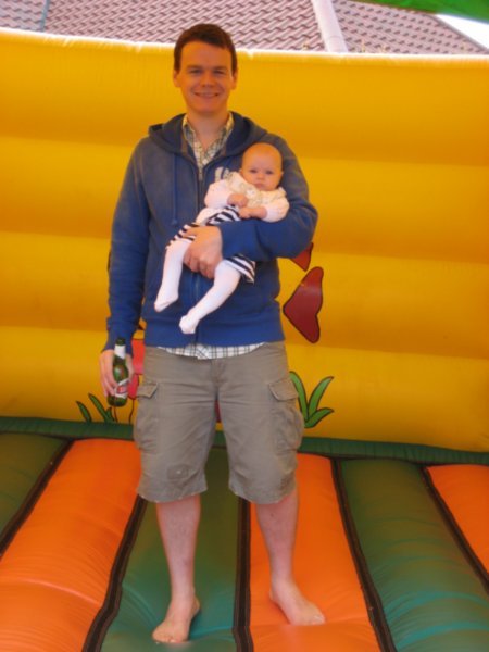 on my first bouncy castle