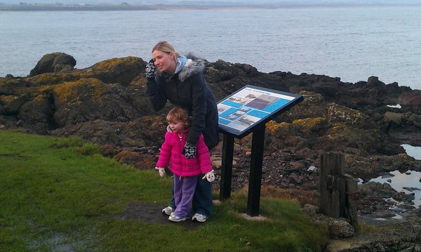 Mummy and Lois at Ferryden