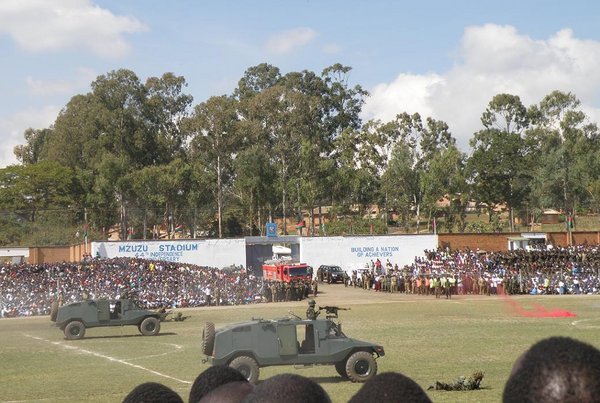 The big military display at Mzuzu stadium 