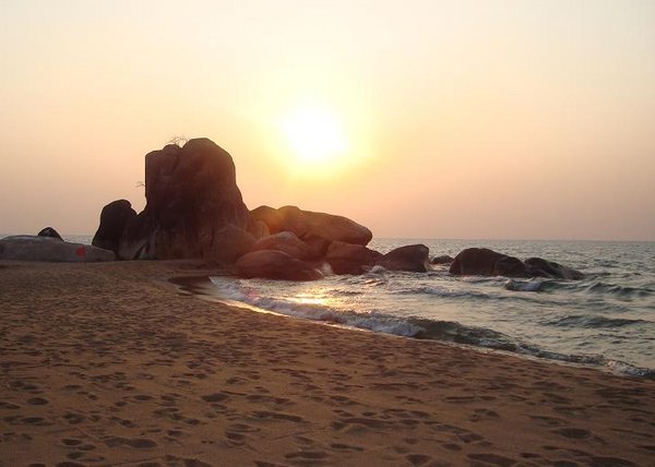 Sunrise over Senga Bay beach