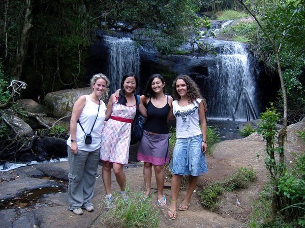 Me and my girls at the waterfall