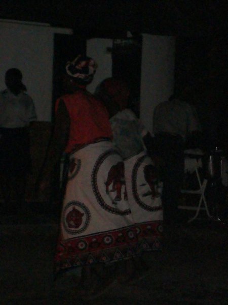 Elderly Malawian women dancing 