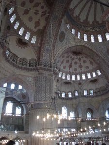 View inside the Hagia Sophia