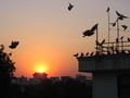 sunset from the terrace in Delhi