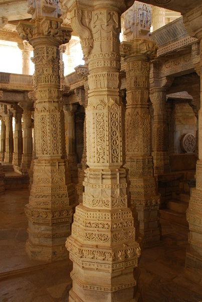 pillars of Jain temple
