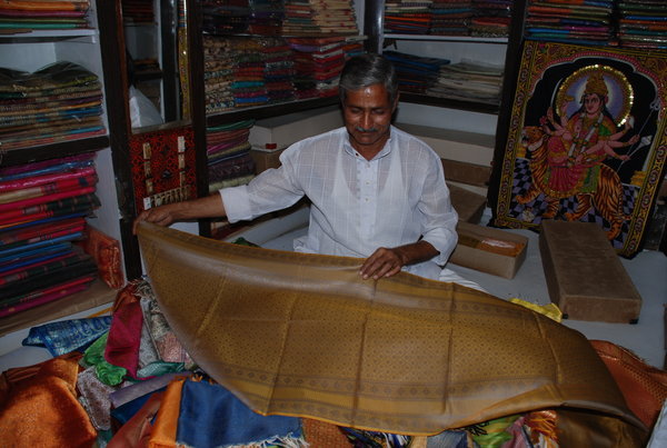 buying Benares silk