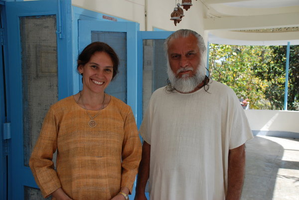 Diana and Swamiji on her last day at Aurovalley Ashram (for now, we hope!)