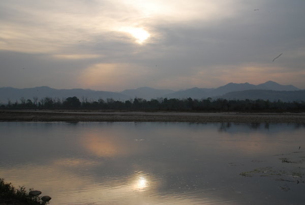 morning at the Ganga, Aurovalley