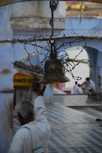morning bell ringing on the ghats