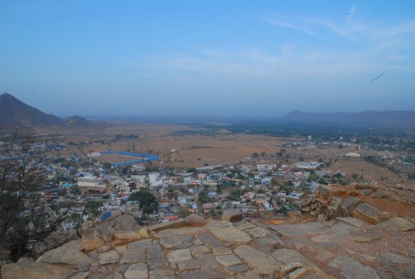view from Gaytri Temple of fair grounds