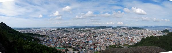 a view of Mokpo from above
