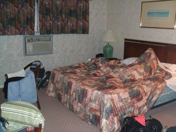 Homeless women in our bed at the LAX travel lodge