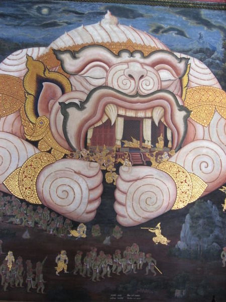 A painting on a temple wall