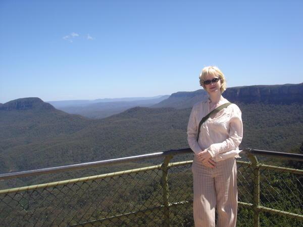 Jo enjoying the views @ The Blue Mountains