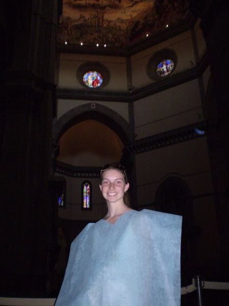 Covering up in Church, Florence
