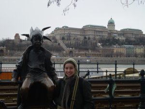 looking across at the National Gallery in Buda