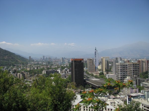 View of the Andes that surround Santiago