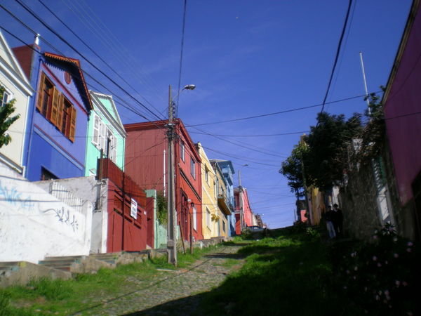 Colourful lane in Valparaiso