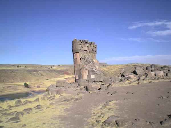 Funeral tower in Sillustani