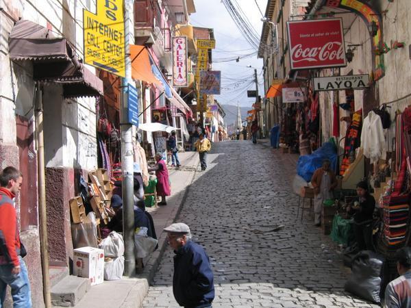 Cobblestone street, La Paz