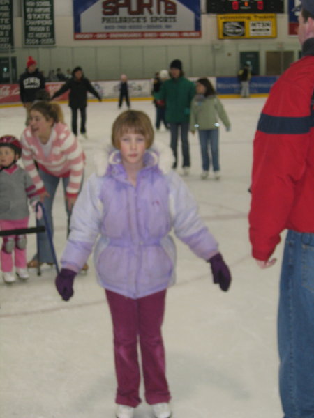 My niece on the ice rink