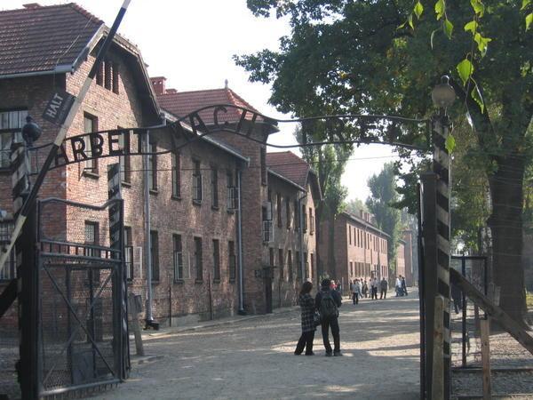 Infamous entrance gate, Auschwitz