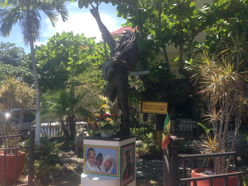 Bob Marley statue outside the museum