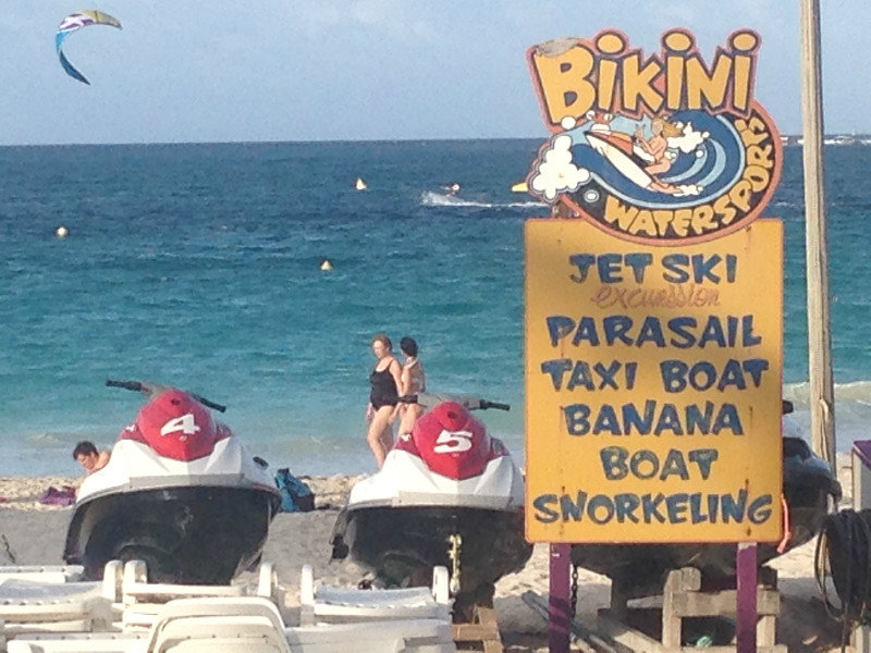 Sign on Bikini beach
