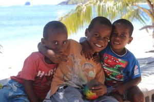 Fijian village boys