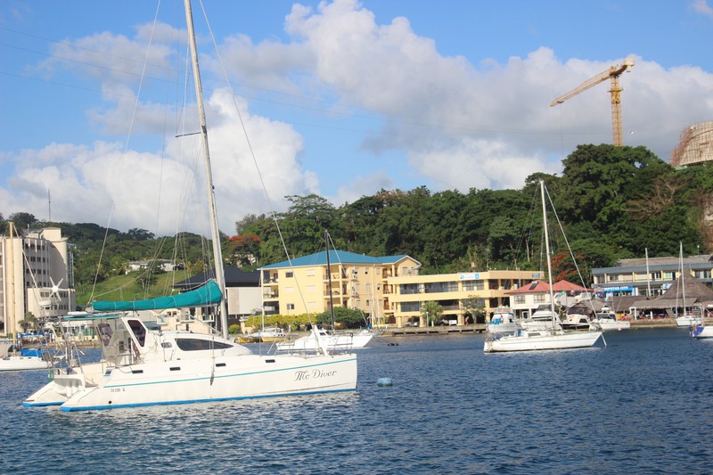 Yachts at anchor in Port Vila Harbour