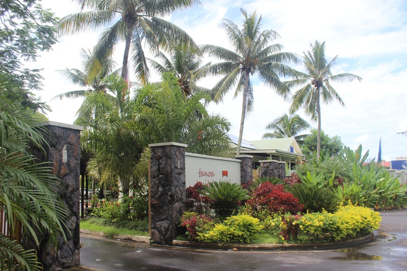 Apia resort entrance