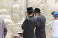 Jews pray at the Wailing Wall