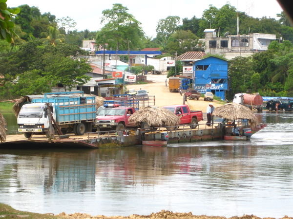 The Sayaxche ferry crossing