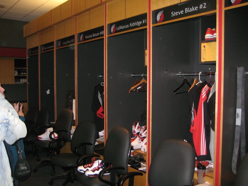 The other side of the locker room