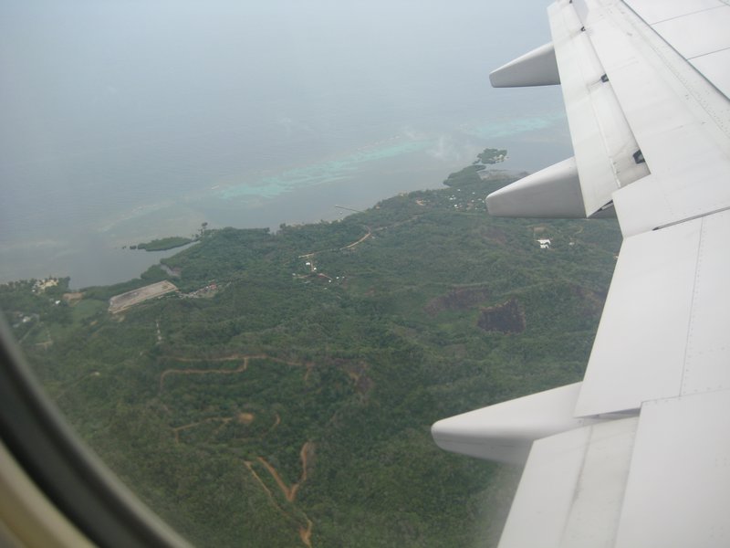 Flying into the island