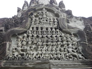 The carvings within Angkor Wat