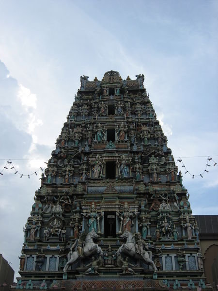 The 22m-high Gate Tower of Sri Mahamariamman Temple