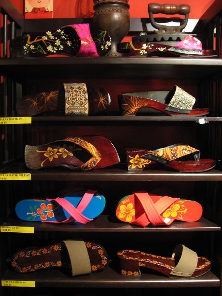Beautifully Hand-Painted Shoes at the Central Market