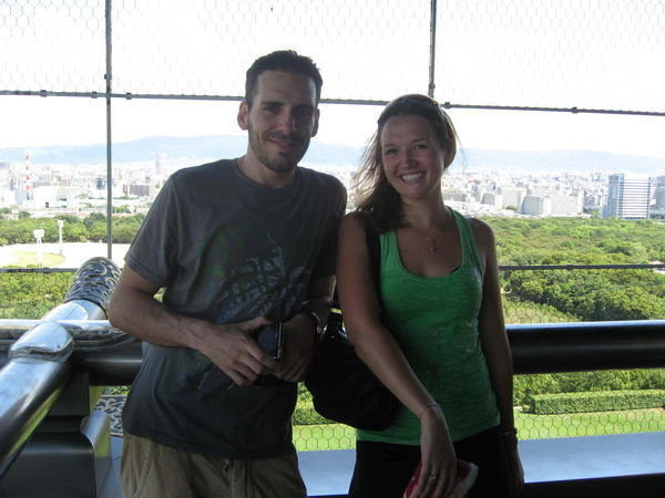 Larry and I at the top of Osaka Castle