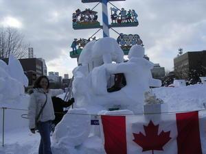 Canada's contribution to the snow sculpture contest