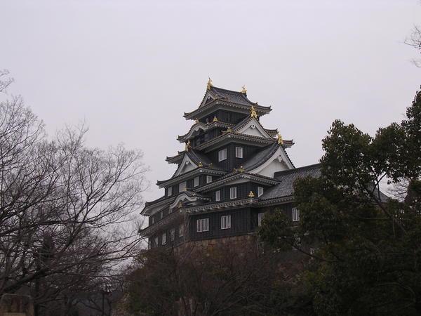 View of Okayama Castle from the river