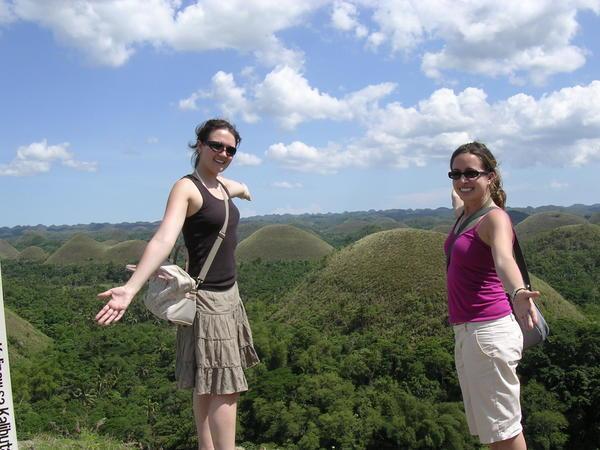 casey and I at The Chocolate Hills of Bohol